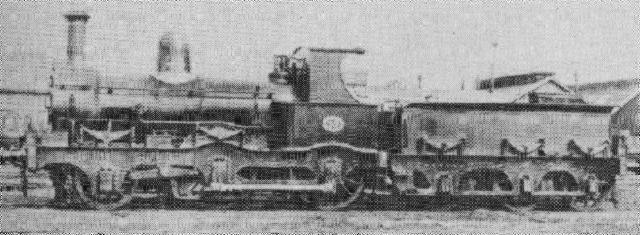 The Taff Vale's last passenger tender type, 2-4-0 No.33 (Vulcan Foundry 1874) as rebuilt 1885 (F.Moore)